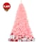 Costway 7.5ft. Unlit Pink Full Fir Artificial Christmas Tree